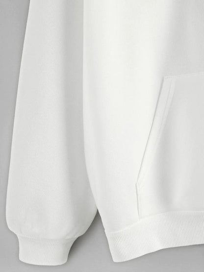 Fleece Lined Drop Shoulder Hooded Zip Coat - LuckyFash™