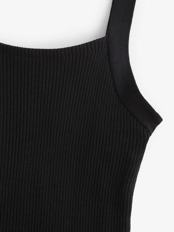 Fleece Lined Ribbed Knit Slim Tank Top - LuckyFash™