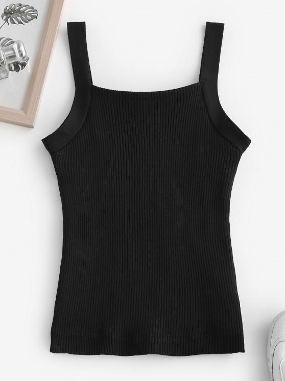 Fleece Lined Ribbed Knit Slim Tank Top - LuckyFash™