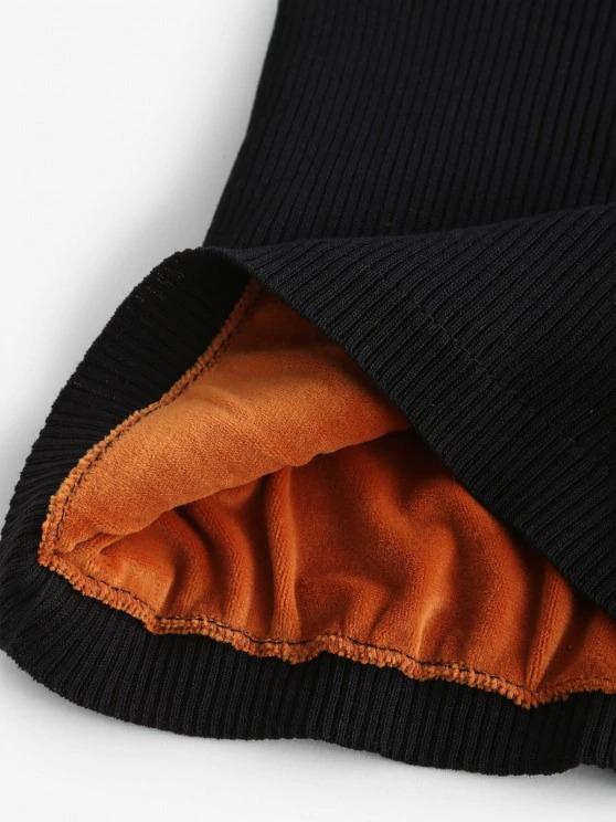 Fleece Lined Ribbed Knit Slim Tank Top - LuckyFash™