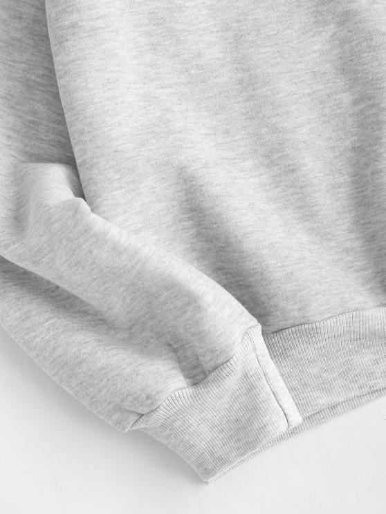 Fleece Lined Skeleton In Christmas Hat Oversized Sweatshirt - LuckyFash™