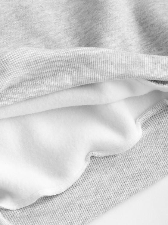 Fleece Lined Skeleton In Christmas Hat Oversized Sweatshirt - LuckyFash™