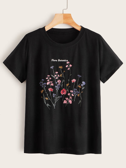 Flora Batanica Flower Graphic Tee - LuckyFash™