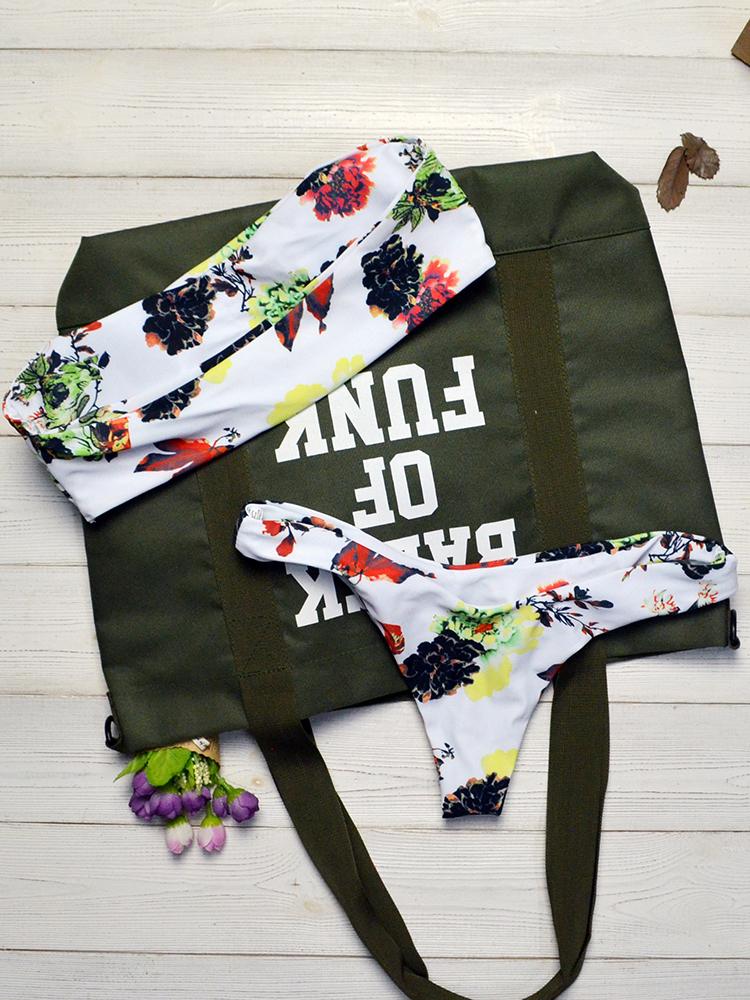 Flora High Stretch Triangle Split Bikini Set - LuckyFash™