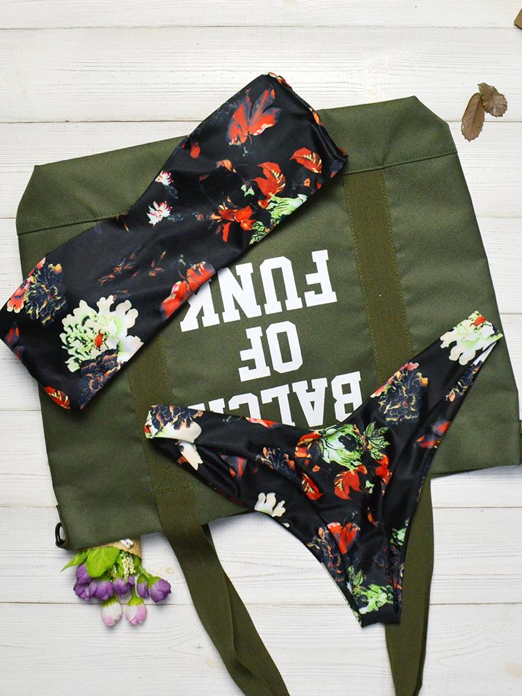 Flora High Stretch Triangle Split Bikini Set - LuckyFash™