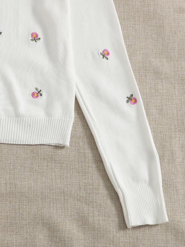 Floral Embroidery Button Up Cardigan - LuckyFash™