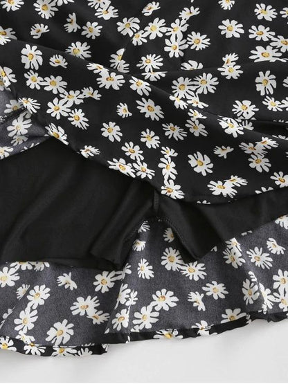 Floral Flounce Two Piece Dress - LuckyFash™