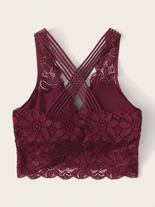 Floral Lace Criss Cross Bralette - LuckyFash™