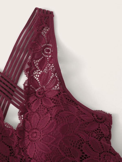 Floral Lace Criss Cross Bralette - LuckyFash™