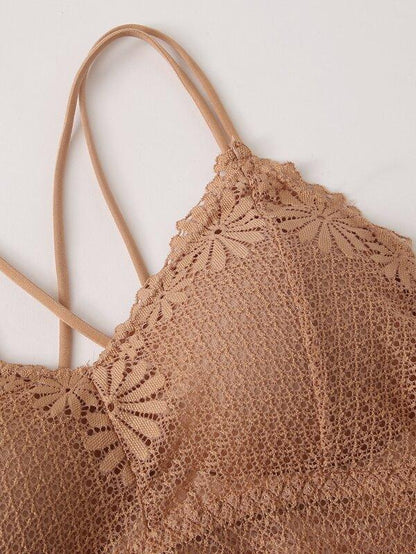 Floral Lace Crisscross Bralette - LuckyFash™