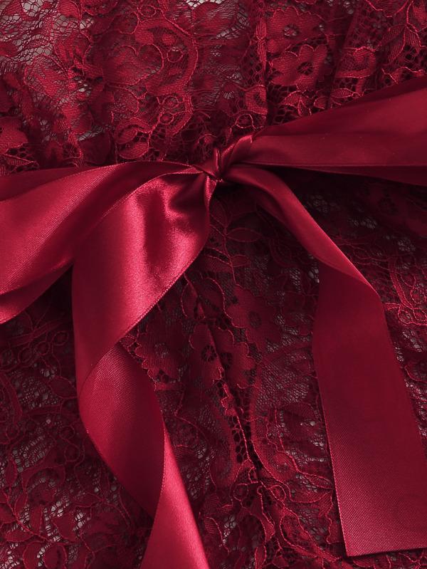 Floral Lace Halter Teddy Bodysuit - LuckyFash™