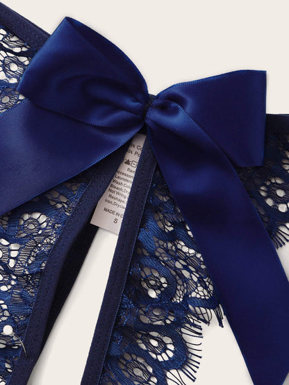 Floral Lace Lingerie Set With Choker - LuckyFash™