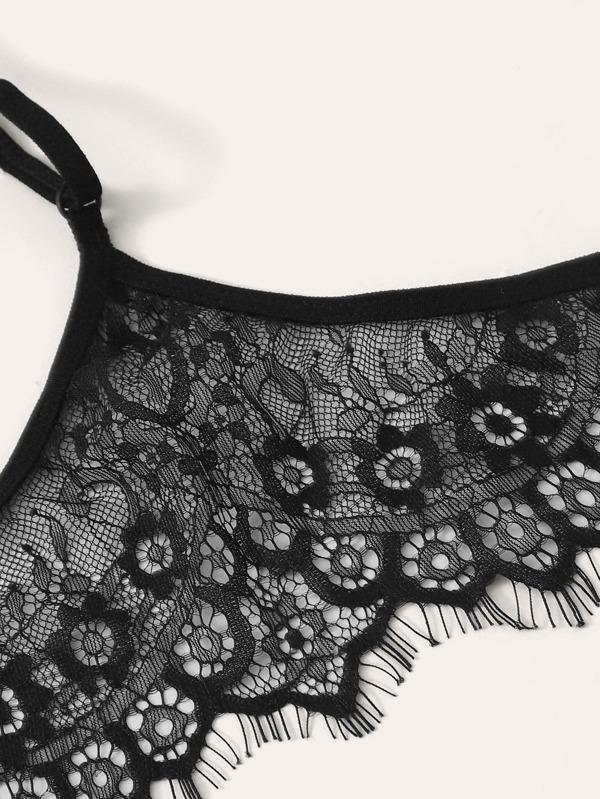 Floral Lace Lingerie Set With Choker - LuckyFash™