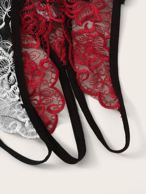 Floral Lace Sheer Panty Set 3pack - LuckyFash™