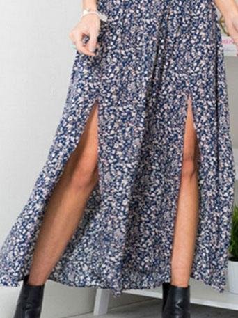 Floral One Shoulder Irregular Split Dress - LuckyFash™