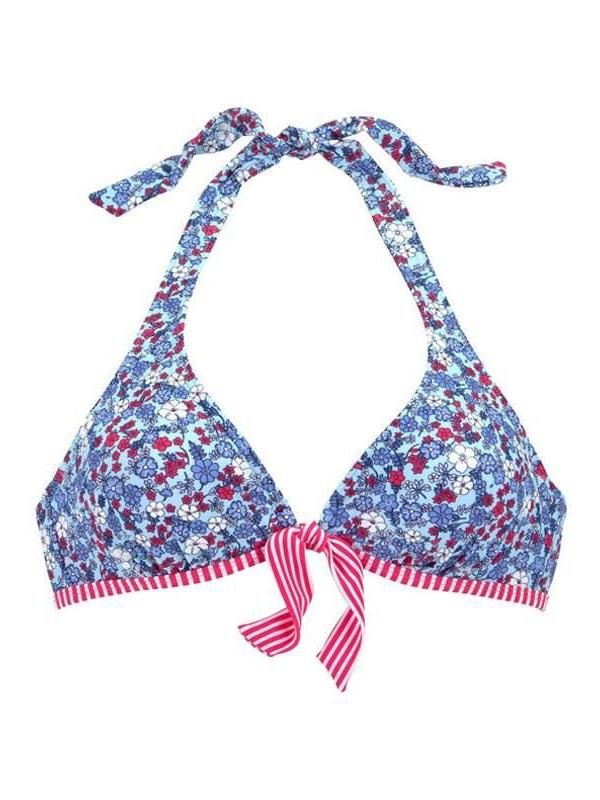Floral Print Knotted Halter Bikini Two-piece Swimsuit - LuckyFash™
