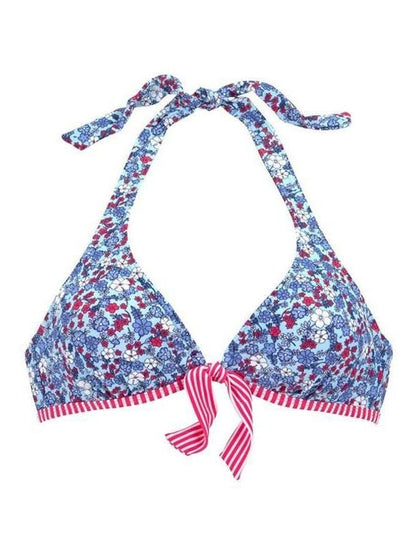 Floral Print Knotted Halter Bikini Two-piece Swimsuit - LuckyFash™