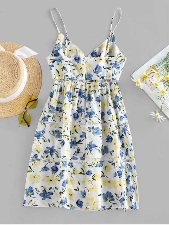 Floral Print Mini Cami Dress - LuckyFash™