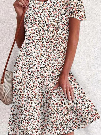 Floral Print Off The Shoulder Mini Dress - LuckyFash™