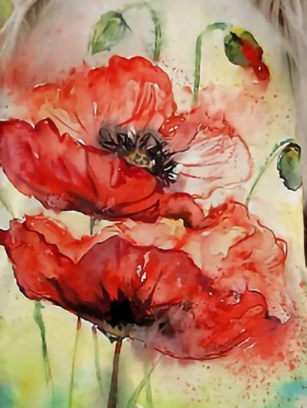 Floral Print Round Neck Short Sleeve T-shirt - LuckyFash™