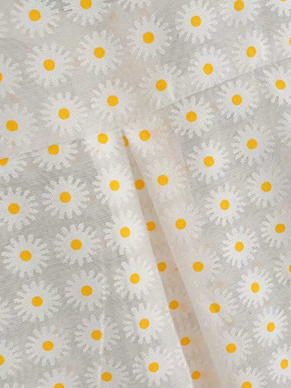 Floral Print Sheer Mesh Blouse - LuckyFash™