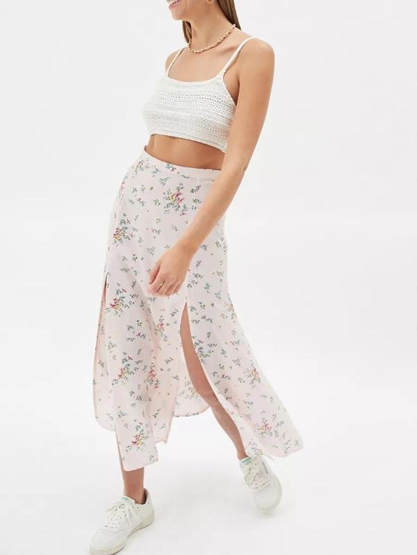 Floral Printed Casual A-Line Midi Summer Skirt - LuckyFash™