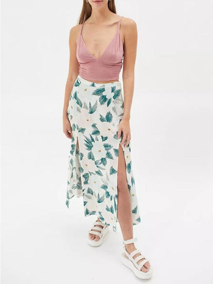 Floral Printed Casual A-Line Midi Summer Skirt - LuckyFash™