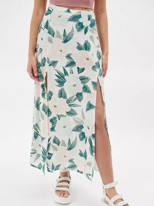 Floral Printed Casual A-Line Midi Summer Skirt - LuckyFash™