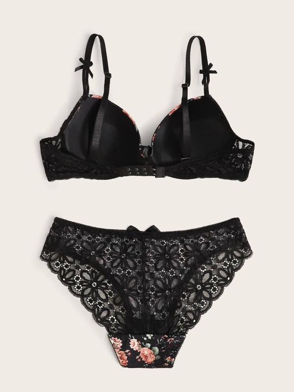 Floral Push Up Lingerie Set - LuckyFash™