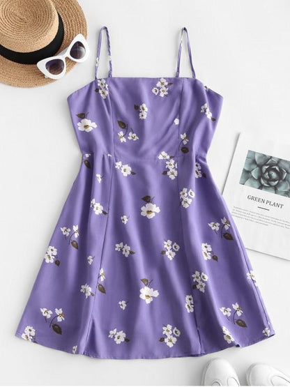 Floral Shirred A Line Sundress - LuckyFash™
