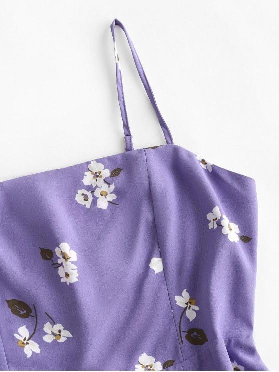 Floral Shirred A Line Sundress - LuckyFash™