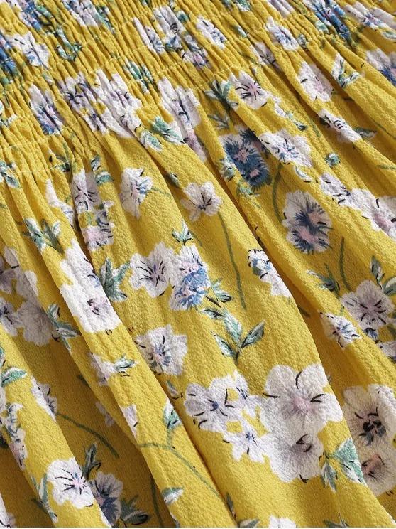 Floral Smocked Frilled Cami Summer Dress - LuckyFash™