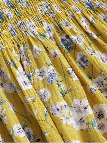 Floral Smocked Frilled Cami Summer Dress - LuckyFash™