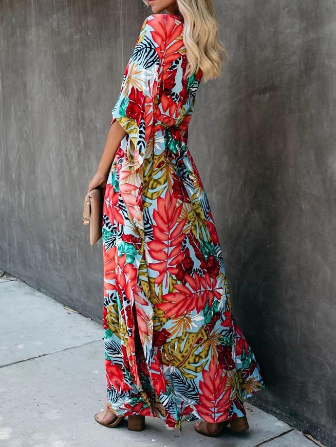 Flower Beach Blouse Sun Protection Robe-style Dress - LuckyFash™