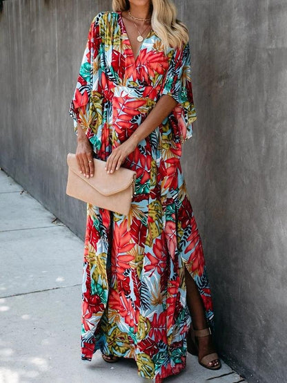 Flower Beach Blouse Sun Protection Robe-style Dress - LuckyFash™