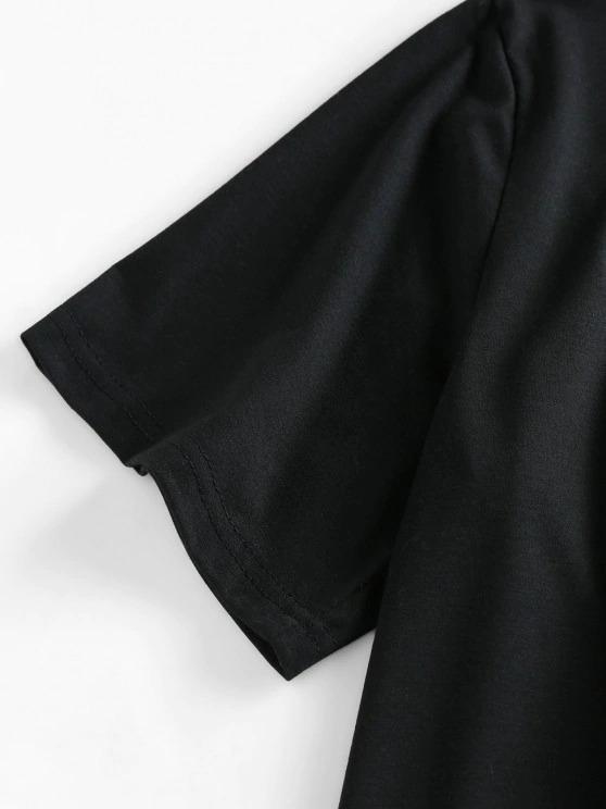 Flower Bee Letter Print Crop T-shirt - LuckyFash™