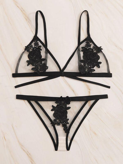 Flower Crochet Sheer Lingerie Set - LuckyFash™