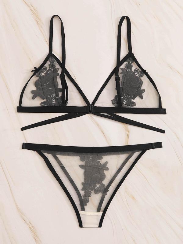 Flower Crochet Sheer Lingerie Set - LuckyFash™