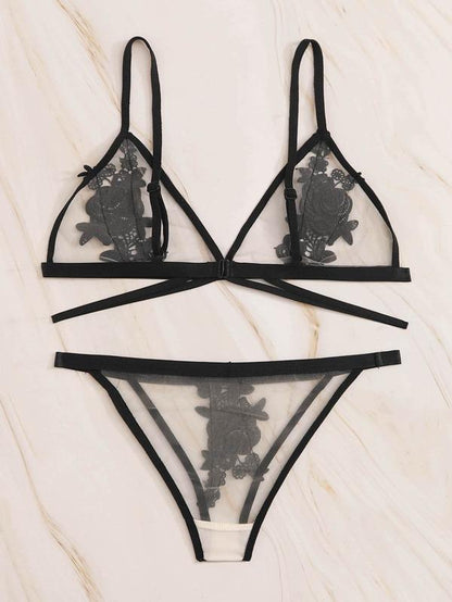 Flower Crochet Sheer Lingerie Set - LuckyFash™