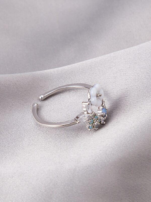 Flower Decor Cuff Ring - LuckyFash™