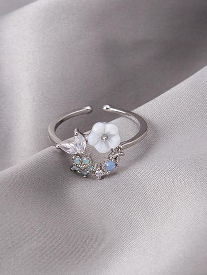 Flower Decor Cuff Ring - LuckyFash™