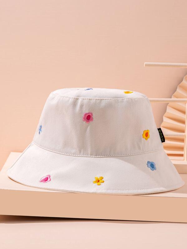 Flower Embroidery Bucket Hat - LuckyFash™