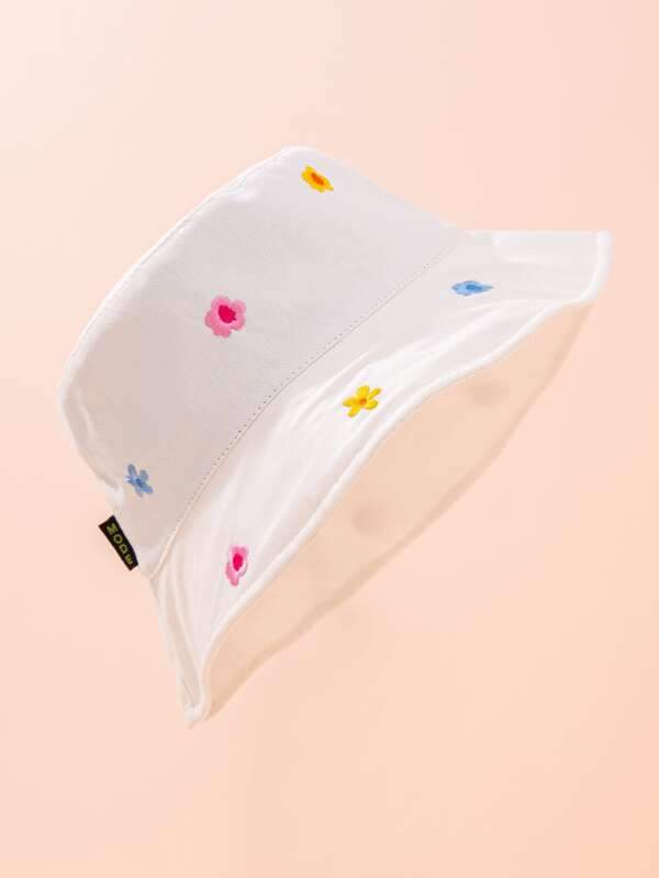 Flower Embroidery Bucket Hat - LuckyFash™
