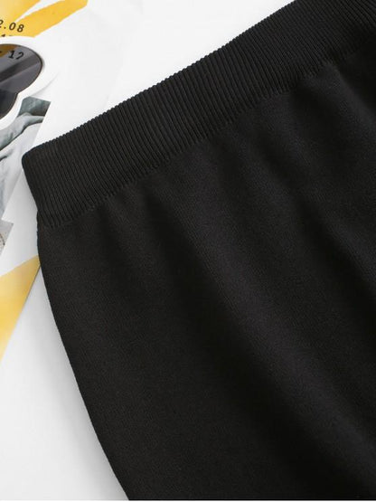 Flower Knitted Mini Bodycon Skirt - LuckyFash™