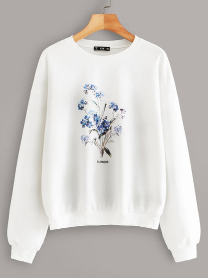 Flower Print Pullover - LuckyFash™
