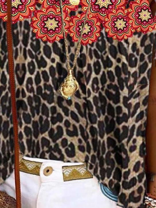 Flowers & Leopard Print Sling Tank Top - LuckyFash™