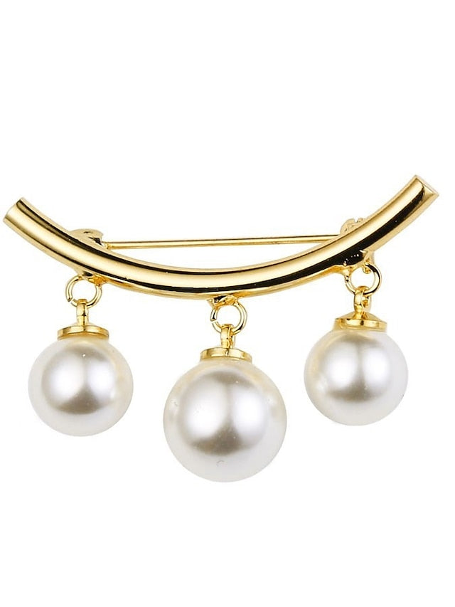 Women's Brooches Classic Stylish Simple Brooch Jewelry Silver Gold For Daily Holiday - LuckyFash™
