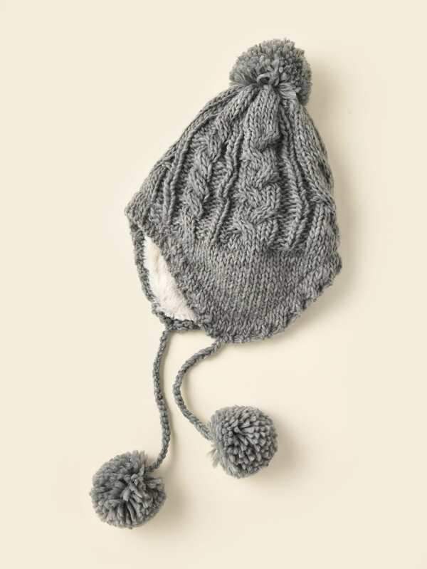 Fluffy Pom Pom Decor Knit Hat - LuckyFash™