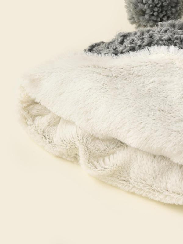 Fluffy Pom Pom Decor Knit Hat - LuckyFash™