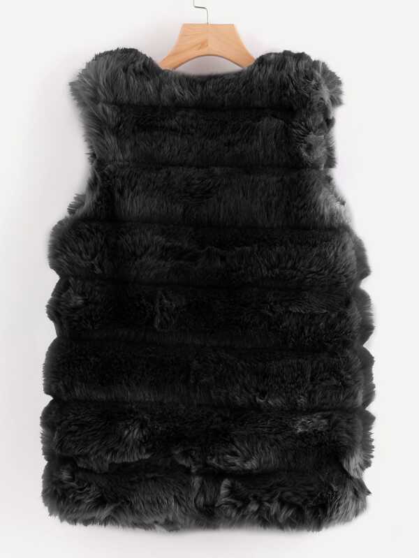 Fluffy Vest-Black - LuckyFash™